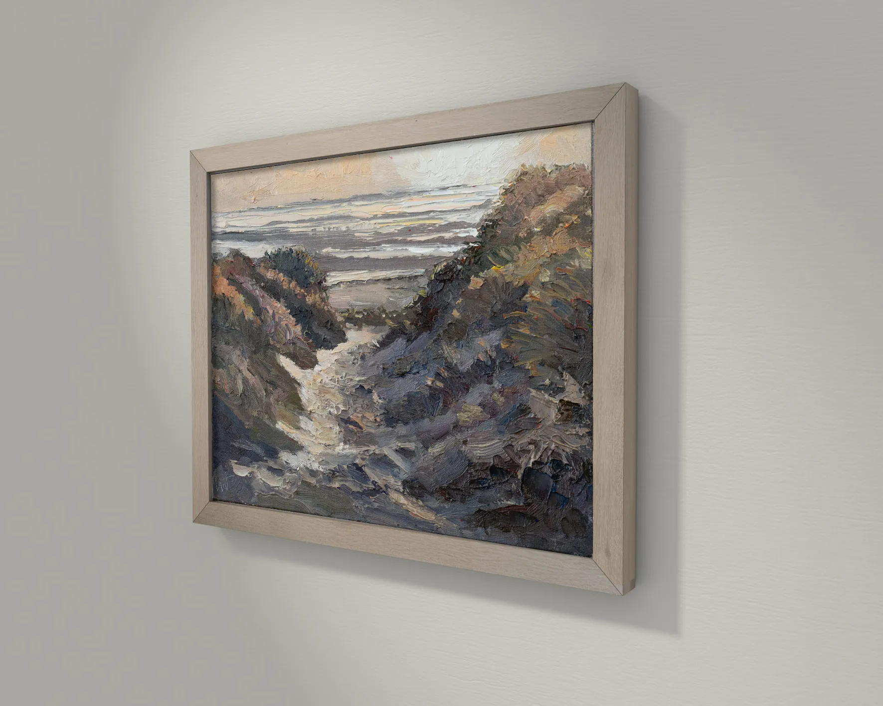 „Strandzugang am Wikingwai in Goting“ an der Wand