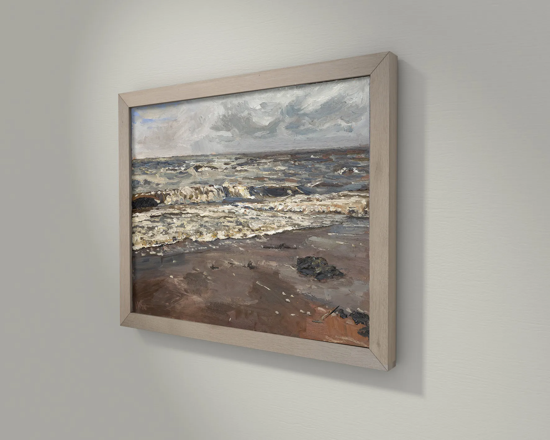 „Rauhes Meer in Utersum“ an der Wand