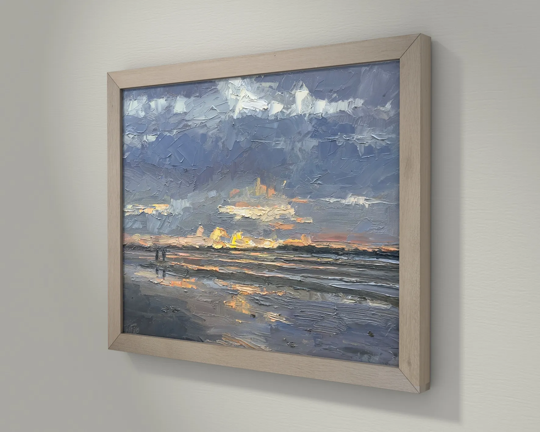 „Wattlaufen im Sonnenuntergang“ an der Wand