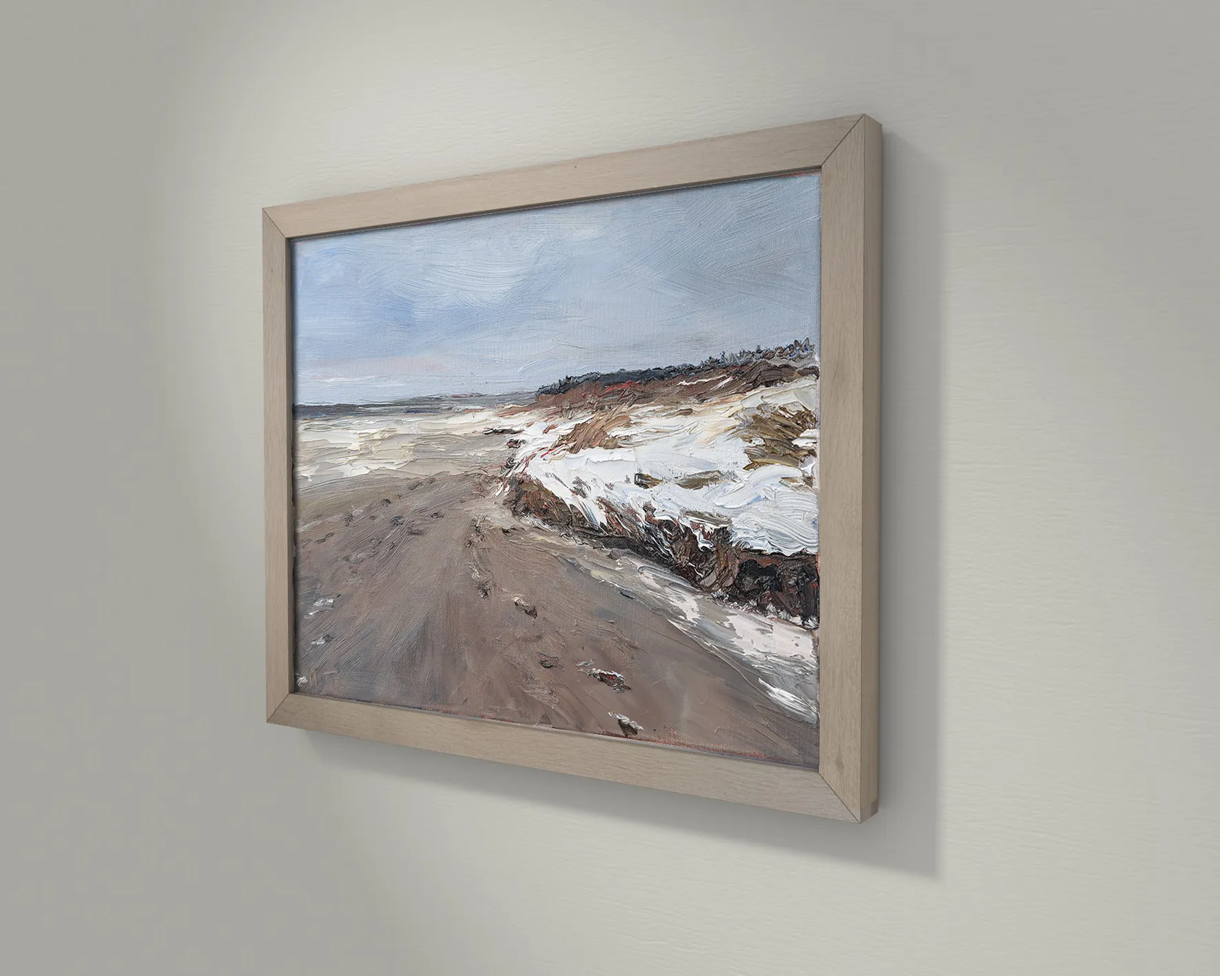 „Goting-Strand im Winter“ an der Wand